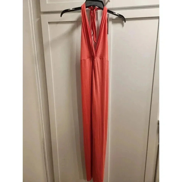 NWOT FP Beach Knotted Halter Maxi Dress - Picture 2 of 8